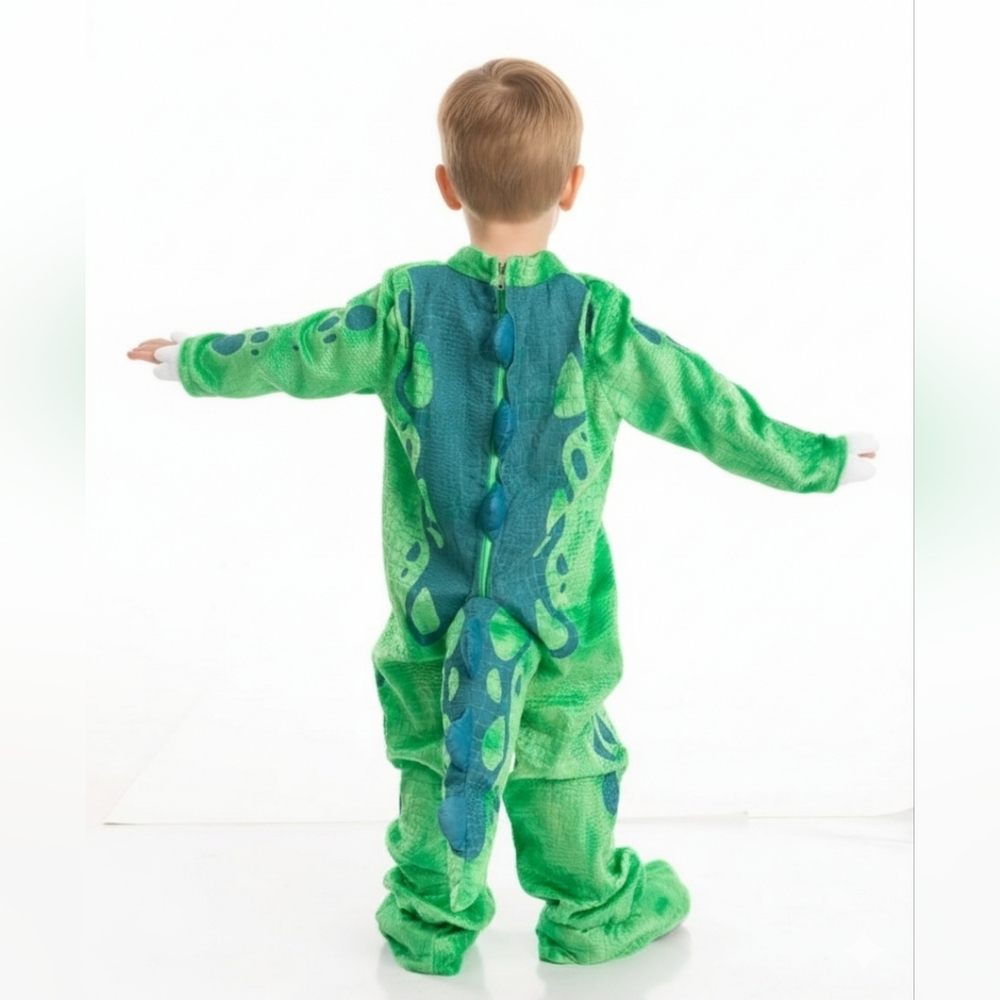Spooktacular Creations NWOT Unisex Green T-Rex Suit ONLY Costume Size 3T - Picture 5 of 8